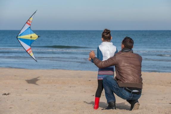 Vliegeren op het strand | Boomhiemke